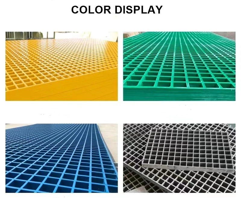 1.5′′ Square Mesh, 48′′x 144′′ Full Sheet, Fiberglass FRP Molded Grating Decking