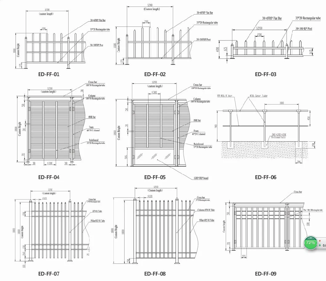 Fiberglass FRP GRP Swimming Pool Handrail