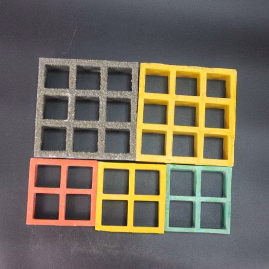  Квадратная, прямоугольная, фасонная сетка.  Нескользящая сетка из пултрудированного и формованного стекловолокна.